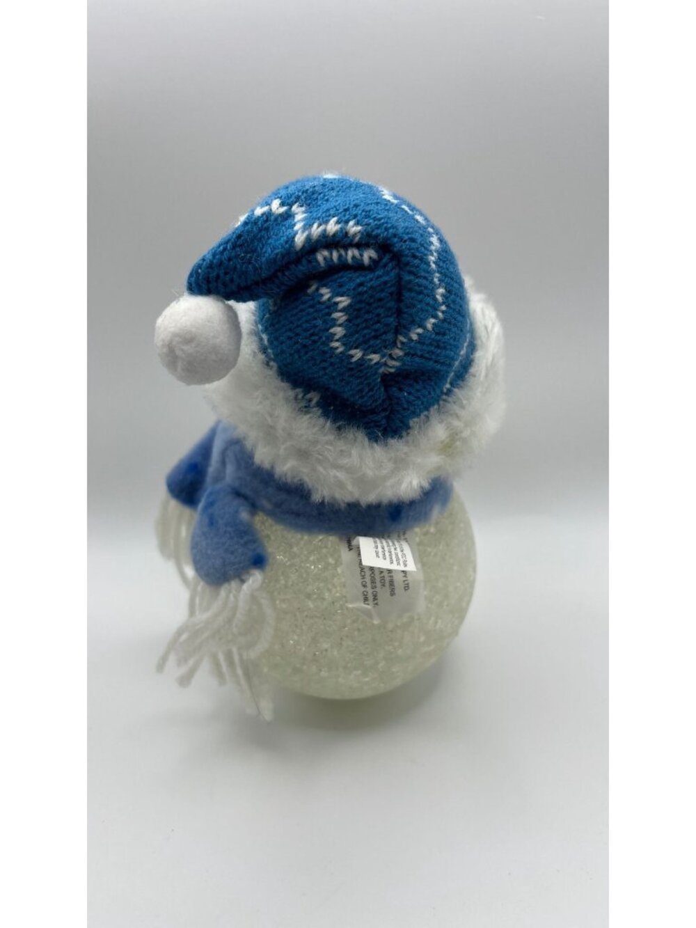 Snowman Christmas Decor Blue Hat & Scarf Glow Figure - Picture 2 of 3